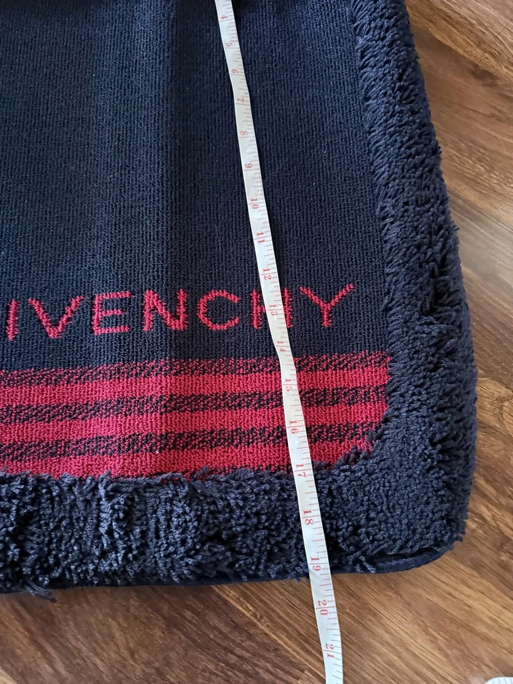 Givenchy Black & Red Bath Towel & Bath Mat